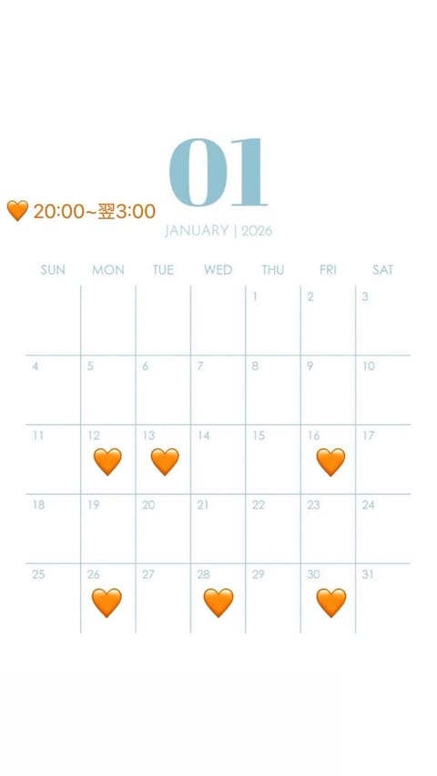 📌1月スケジュール