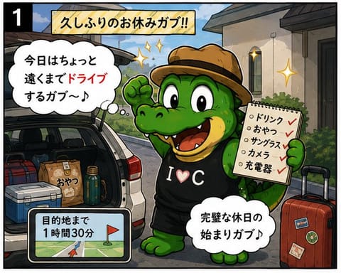 休みに小旅行♪
#4コマ漫画