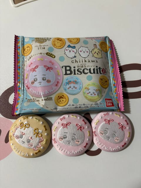 ゴールデンウィークはどこも出かけてないから😢ちいかわの缶バッジ買った🥺✨ハチワレとうさぎとモモンガちゃん欲しかった🥹💦
