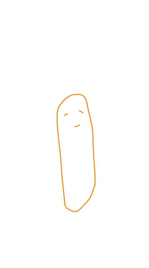 似顔絵を描いたら、ほぼ💩だと言われましたがどちらかというとハッピーターンだなと思っています