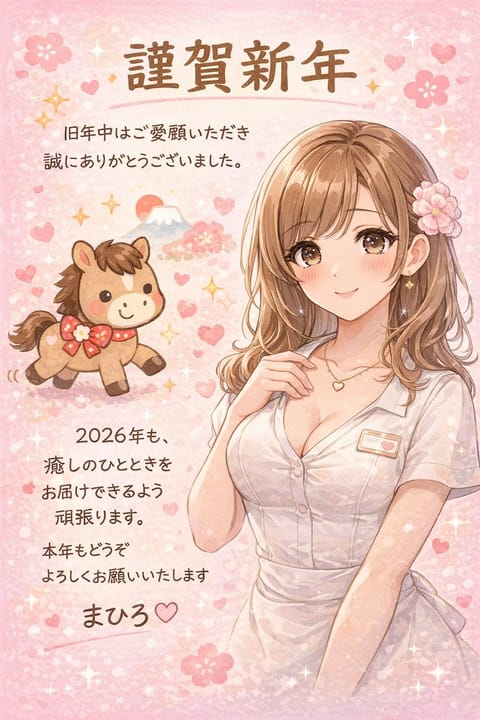 遅ればせながら...
新年あけましておめでとうございます⛩🐴♡
まひろ氏からの年賀状💌受け取って🥹♡？

次回出勤1/3