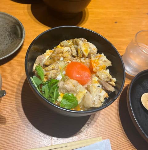 炭火の親子丼🐔🐣🍚美味しかったぁ！