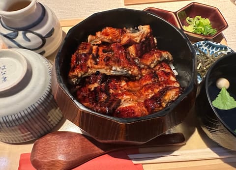 「ひつまぶし」🐟
美味しかった🤤
ごちそうさまでした💖
あと二日間頑張れそう❣️パワーアップ⤴️セラピレベル上がりました