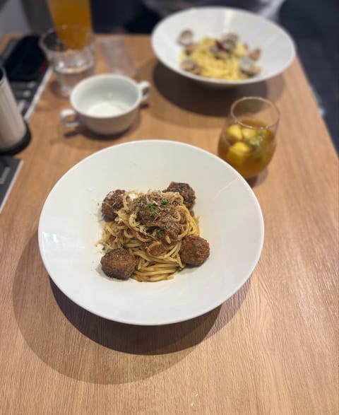 210分間ありがとうだぞ🥰
いっぱいご馳走様でした🙏✨
パスタもちもちでミートボール肉肉しくて最高だった(๑´ﾛ`๑)～