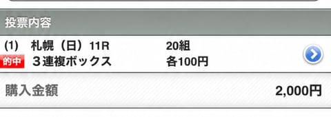 札幌記念(^^)/-♡3連複勝ちました