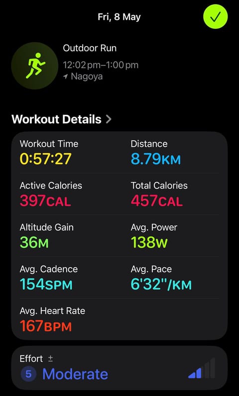 10日ぶりのランニングちょうどいい疲労感今日も5時から🙂‍↕️