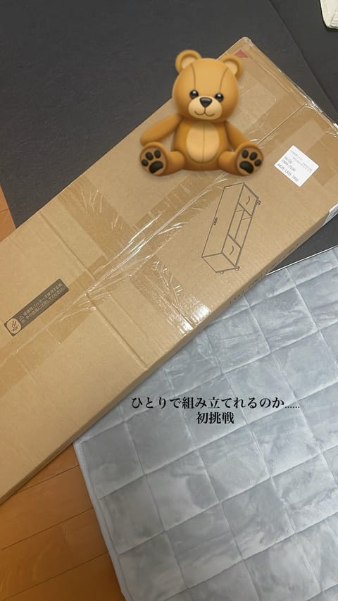 お恥ずかしいながら、あいり初めて組み立て1人でした😭
不器用だならまともにネジもちゃんと回せなくてぼんてん社長にドライバ