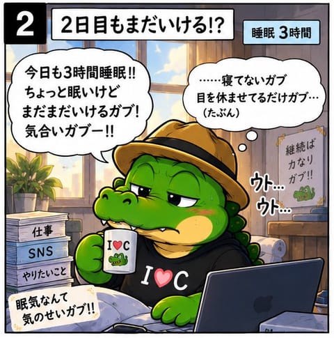 ショートスリーパーを決意！！
#4コマ漫画