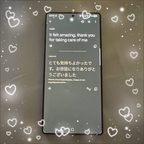 カルフォルニアのお兄さまありがとうございました♡

外国人ではじめどきどきしたけど
翻訳アプリで会話してすごくたのしい時