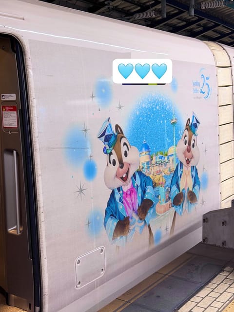 この前乗った新幹線ディズニー仕様だった🩵✨️