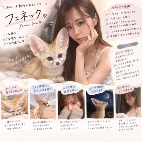 流行りの動物にたとえると、、、やってみた🫶🏻
合ってるかな？？笑