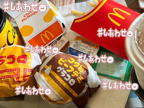 今夜も深夜の飯テロ👾

先月親友ちゃんとマック爆食チャレンジしたんだけど
まひろ氏はデミグラコロいっこでお腹いっぱいにな