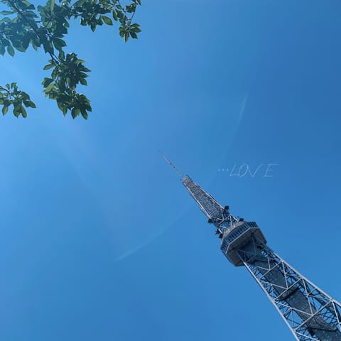 もうすぐこの辺りで
ブルーインパルスの演目やるね✈️✨