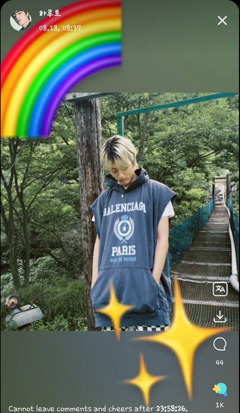 Today I got my very first reply from  Haruto.🦋✨️
As a memory