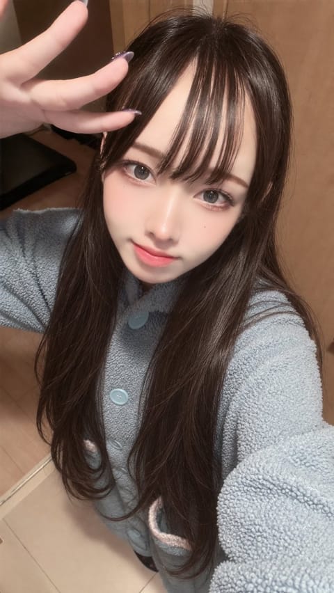 AIでロングにしたんだけど可愛すぎるよね⁉️😭😭😭😭😭😭😭😭迷うエクステ