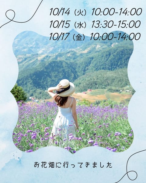 こんばんは🦋

最近、10月とは思えないほどの暑さですね…🌞

そんな中、とある所のお花畑に行ってきました🪻

もはや、