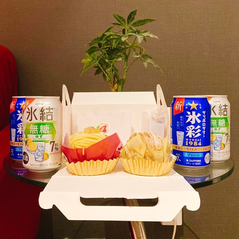 前回＆前々回の「乾杯〜ッ🍻✨」と
ケーキを頂いて、宴(？)の様子です🧁

私…ケーキを食べたの2年振りかも⁉️🗯️

黄