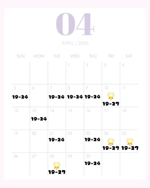 🌸4月ｼﾌﾄ

お会いできるの楽しみにしてますꔛ♡