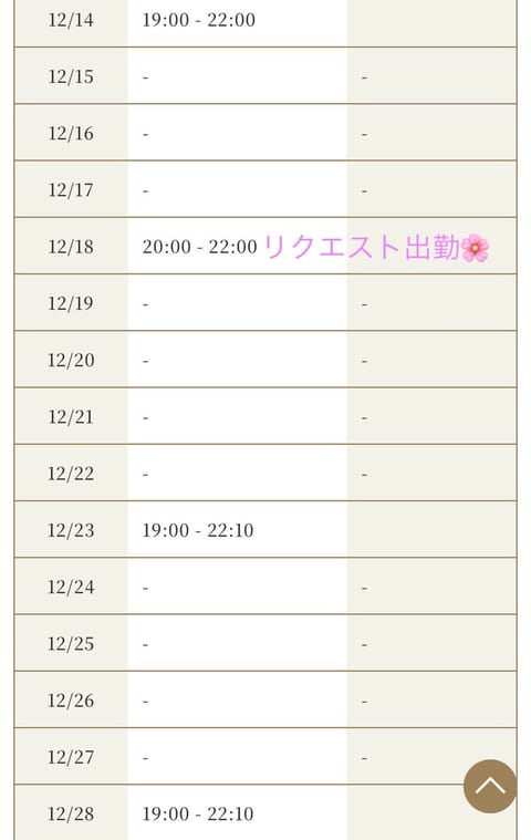 こんばんは〜🌸

先日本指名様からリクエストいただいて
来週もリクエスト出勤することに🌸🌸
リクエストはやっぱり嬉しい😊
