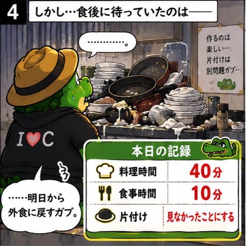 料理人だぞ！ガブっちょ君
#4コマ漫画