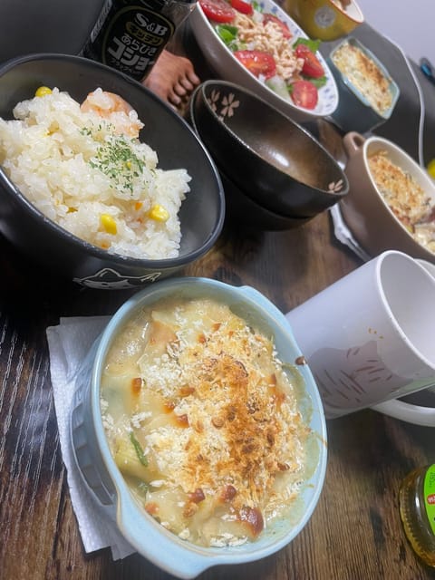 お母さんがGW中いるのでグラタンとエビピラフ作った( ¨̮ )♡
甥っ子も喜んでくれて今日も平和🕊️  

実家帰った時