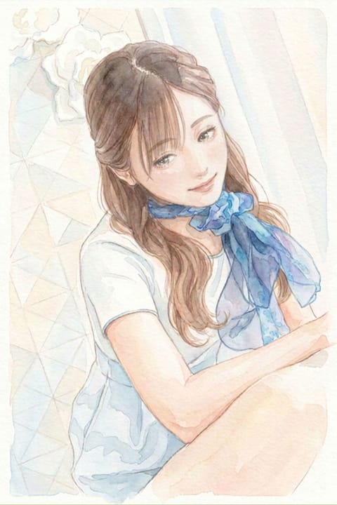 お店の方がイラスト風にしてくれた☺️🤍

凄い凛としている気がする😳✨

きっとこれを見た本指名様達から
普段の茶目っ気