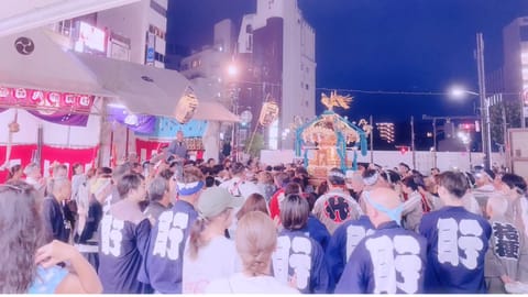 昨日もありがとうございました૮ •͈ ·̫ •͈ ა
御神輿のタイミングには今年は合いませんでした💦
でもわいわい賑わっ